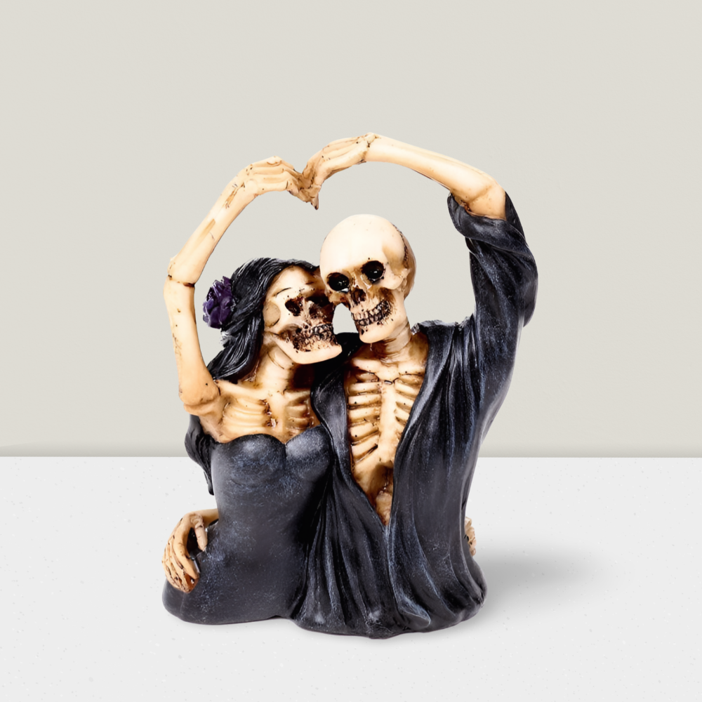 Skeleton Couple Heart Arms