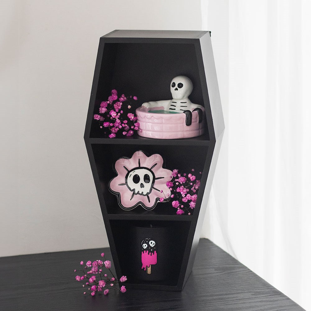 Small Black Coffin Shelf