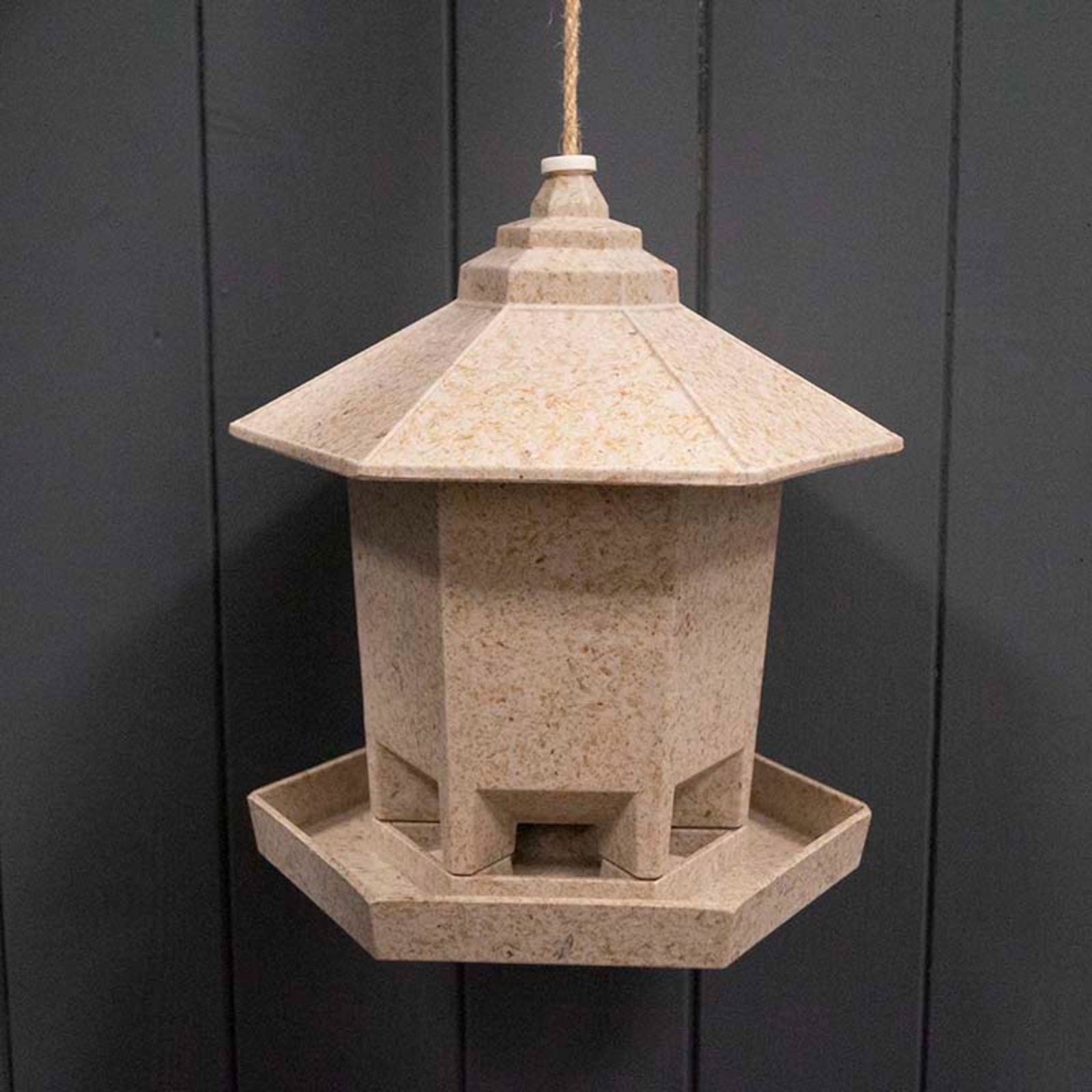 Eleanoras Earthy Deluxe Hexagonal Bird Feeder - Chaff (21.6cm) 