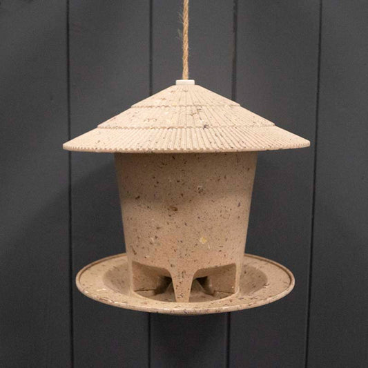 Eleanoras Earthy Deluxe Round Bird Feeder - Coffee Husks (21.8cm) 