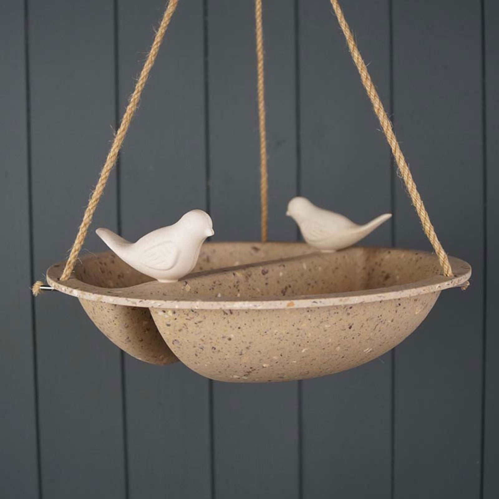 Eleanoras EARTHY COFFEE HUSKS HANGING BIRD BATH & FEEDER Bird & Wildlife Feeders