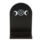 Eleanoras Black Triple Moon Incense Holder Shelf 