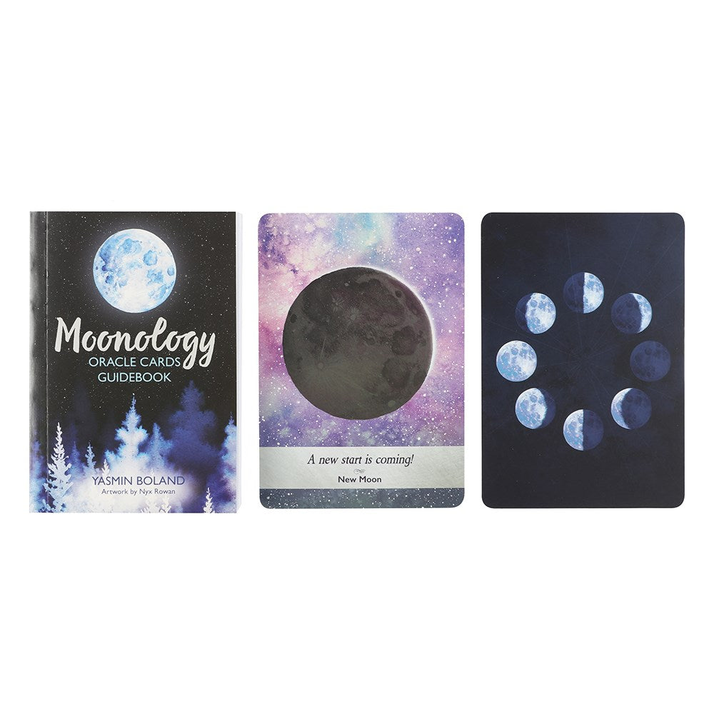 Moonology Oracle Cards 44-card deck with illustrated moon phase cards and guidebook