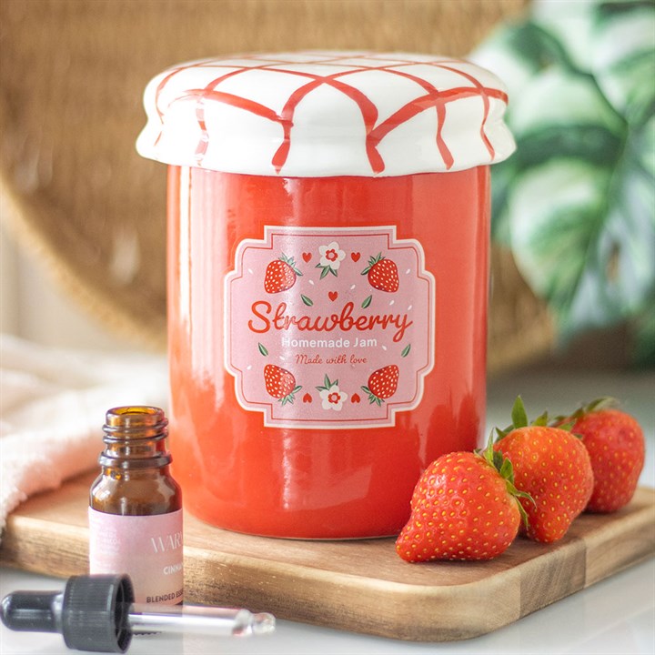 Eleanoras Strawberry Jam Jar Oil Burner & Wax Warmer Oil Burners