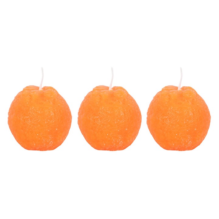 Eleanoras Set Of 3 Orange Shaped Candles Candles