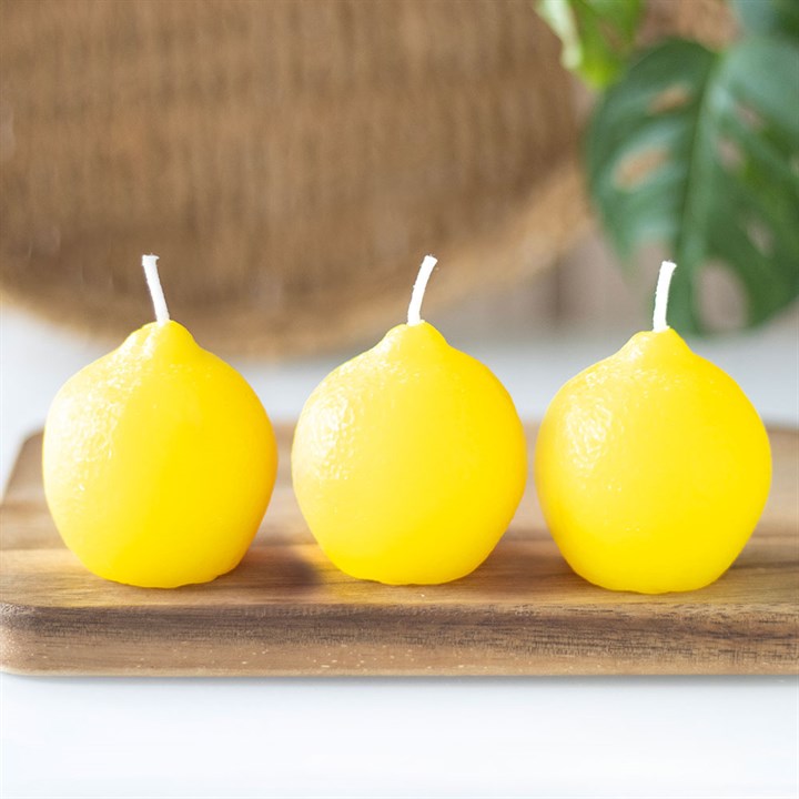 Eleanoras Set Of 3 Lemon Candles Candles