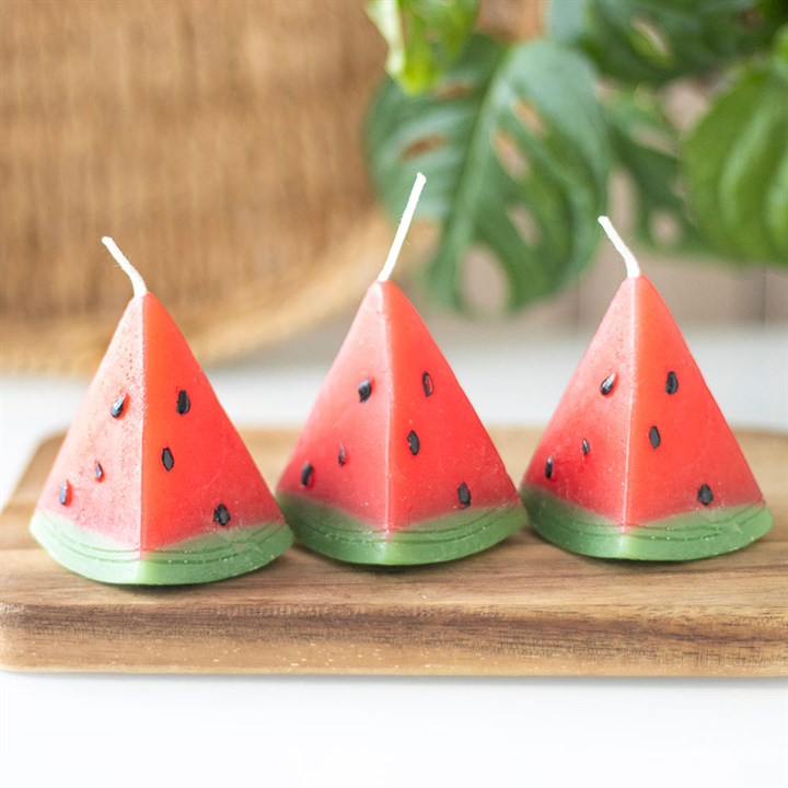 Eleanoras Set Of 3 Watermelon Candles Candles