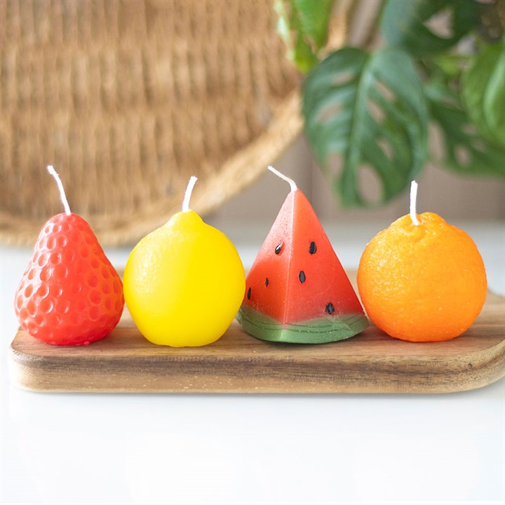 Eleanoras Set Of 4 Fruit Shaped Candles Candles