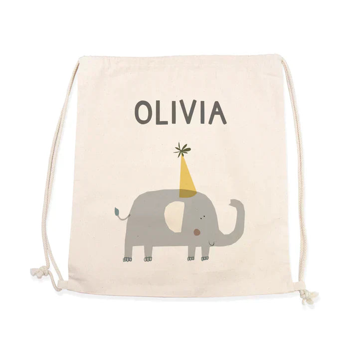 Eleanoras ELEPHANT PERSONALISED COTTON NURSERY BAG 