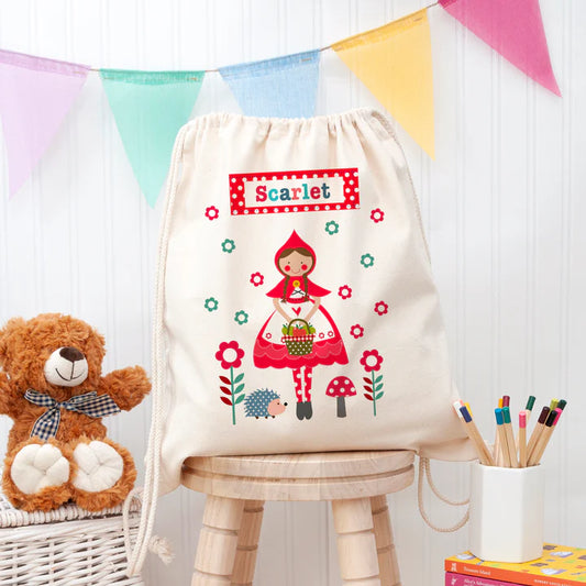 Eleanoras Personalised Little Red Riding Hood Cotton Nursery Bag Accessories