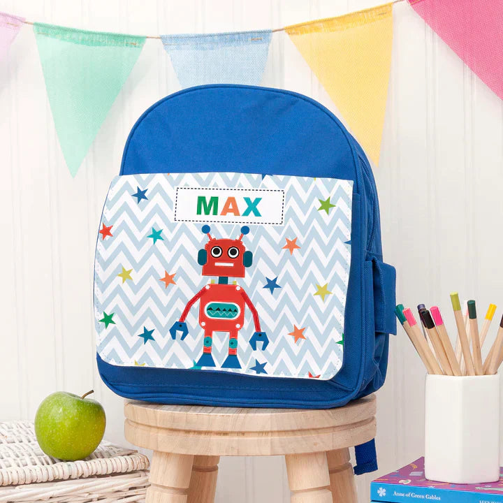 Eleanoras Personalised  Robot Rucksack Rucksacks
