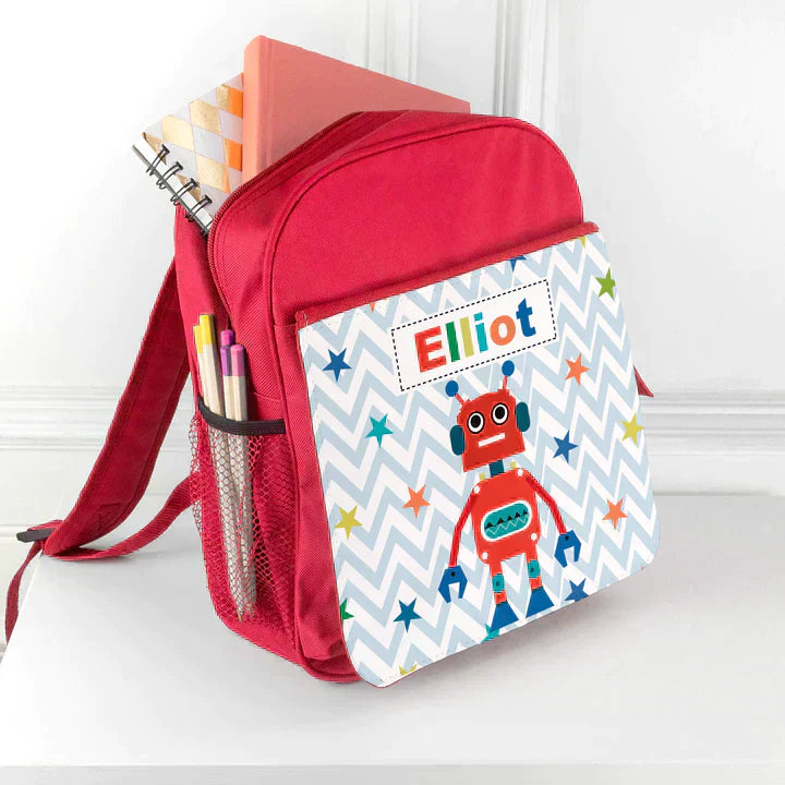 Eleanoras Personalised  Robot Rucksack Rucksacks