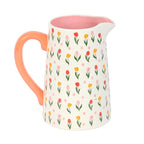 Tulip Print Ceramic Flower Jug
