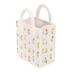 Tulip Print Ceramic Bag-Shaped Flower Vase