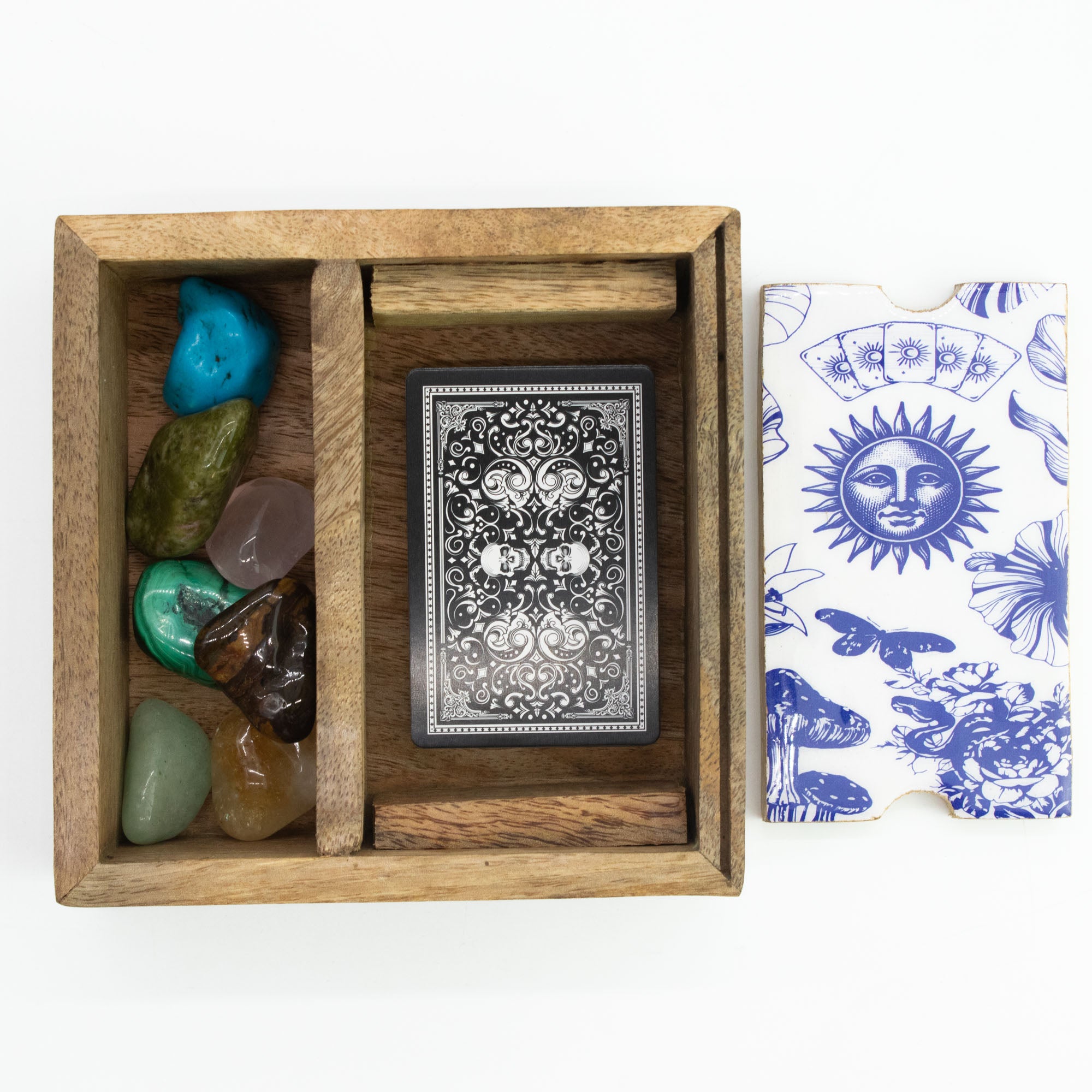 Two Section Tarot Box with Card Holder