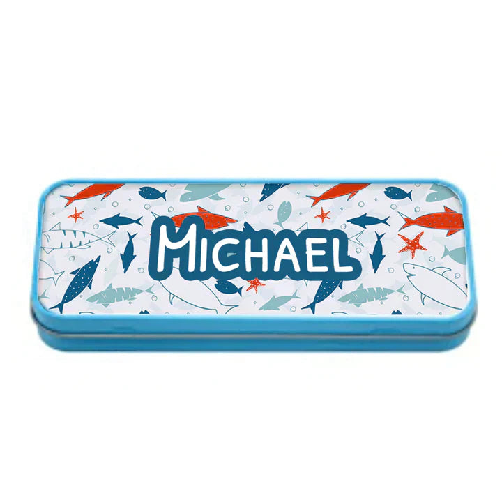 Eleanoras Personalised Sea Life Pencil Tin Pencil Cases