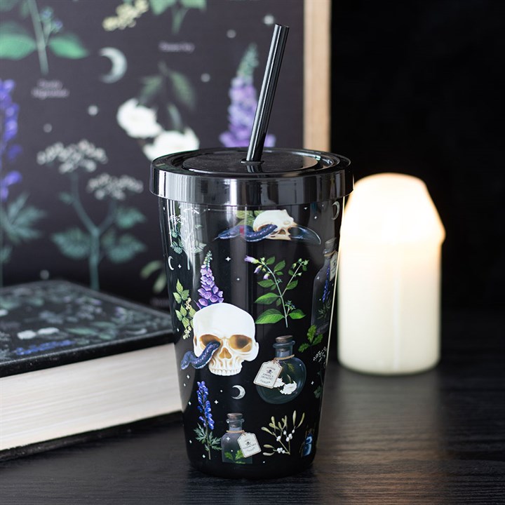 Eleanoras Venom & Vines Print Tumbler with Straw Drinkware
