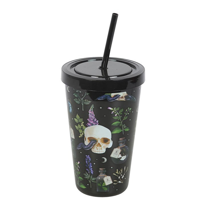 Eleanoras Venom & Vines Print Tumbler with Straw Drinkware