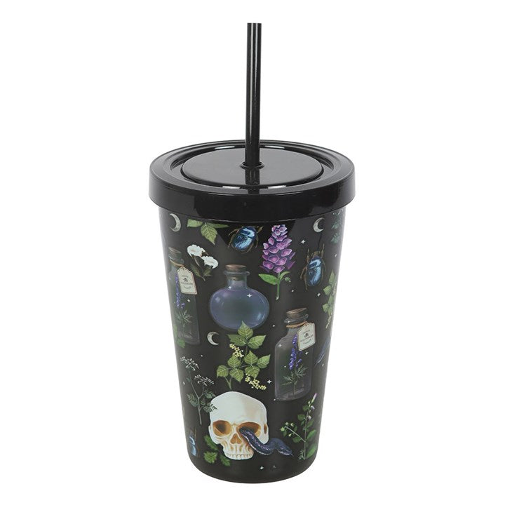 Eleanoras Venom & Vines Print Tumbler with Straw Drinkware