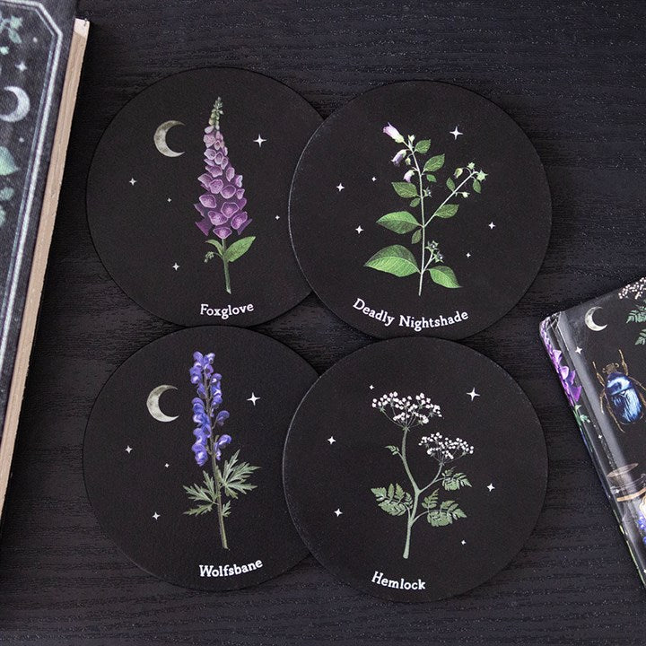 Eleanoras Poisonous Plants Coaster Set Tableware & Coasters