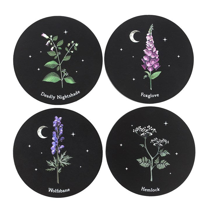 Eleanoras Poisonous Plants Coaster Set Tableware & Coasters