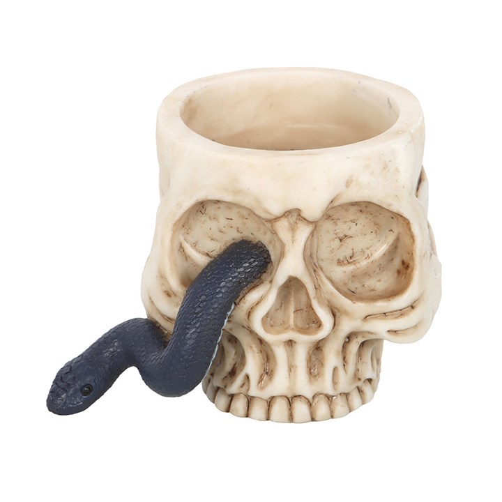 Eleanoras Skull Tealight Holder with Snake Candle Holders