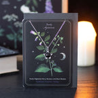 Eleanoras Deadly Nightshade Necklace with Black Obsidian on Greeting Card 