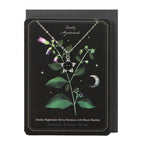Eleanoras Deadly Nightshade Necklace with Black Obsidian on Greeting Card 