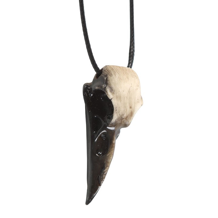 Eleanoras Resin Crow Skull Necklace Jewellery