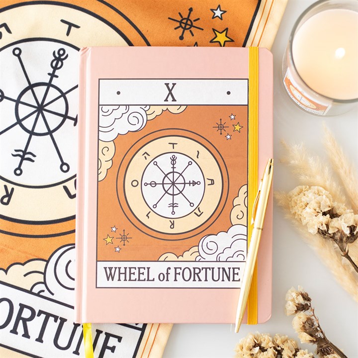 Eleanoras The Wheel of Fortune Vintage Tarot A5 Notebook Notebooks & Journals