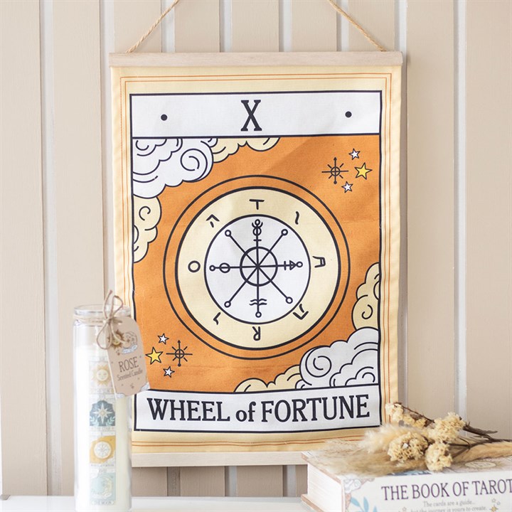 Eleanoras The Wheel of Fortune Vintage Tarot Wall Hanging Wall Hangings & Plaques