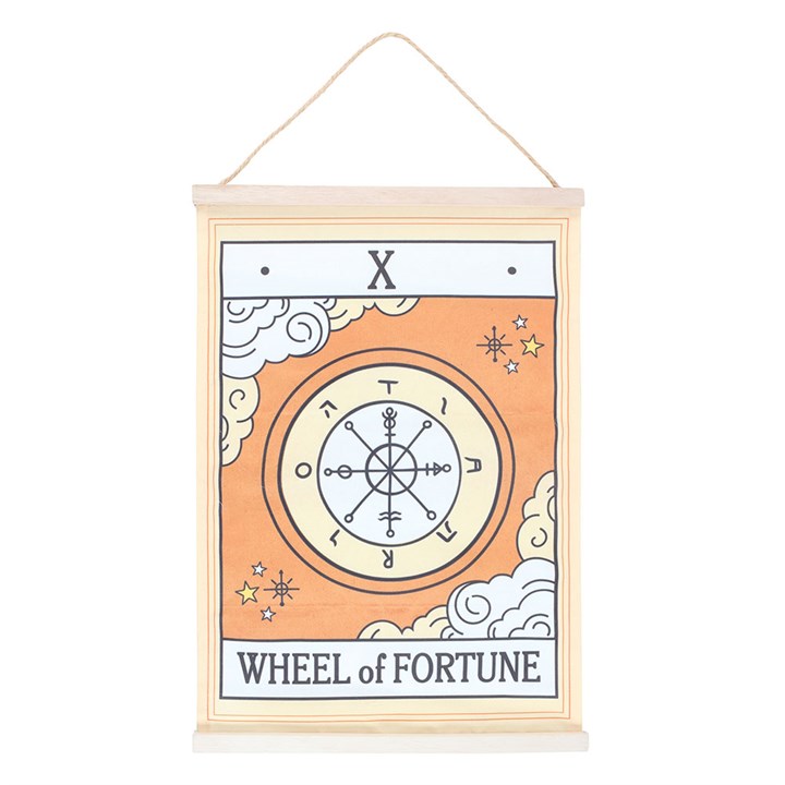 Eleanoras The Wheel of Fortune Vintage Tarot Wall Hanging Wall Hangings & Plaques