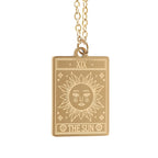 Eleanoras The Sun Vintage Tarot Necklace on Greeting Card 