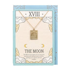 Eleanoras The Moon Vintage Tarot Necklace on Greeting Card 