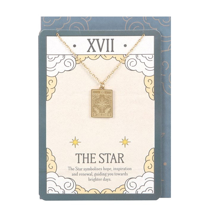 Eleanoras The Star Vintage Tarot Necklace on Greeting Card 