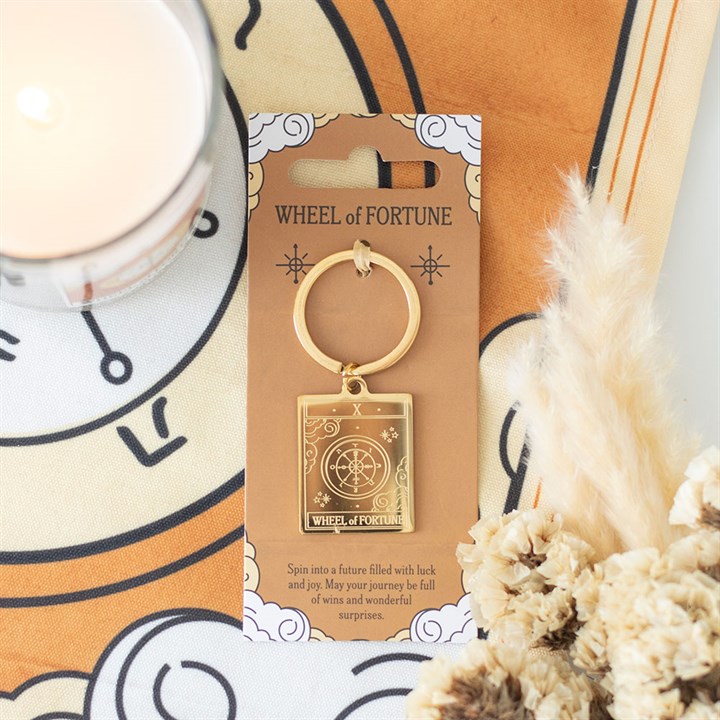 Eleanoras The Wheel of Fortune Vintage Tarot Keyring Keyrings