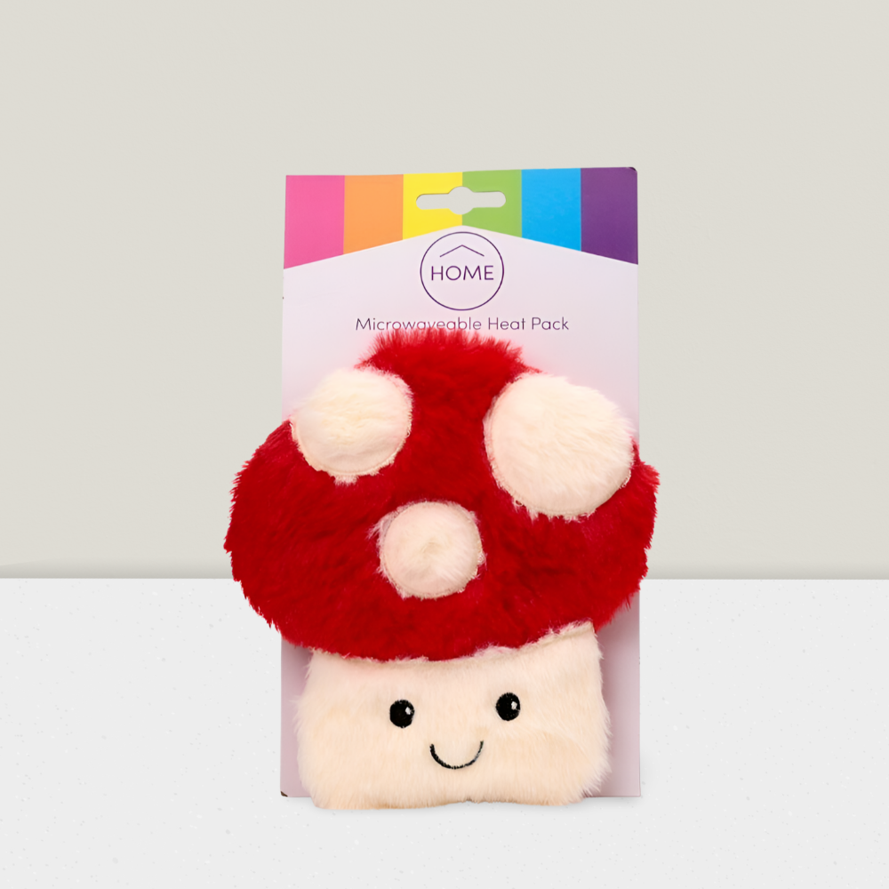 Mushroom/Toadstool Microwavable Plush Lavender Heat Pack