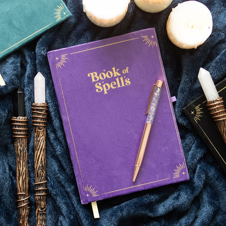 Eleanoras Book Of Spells Journal With Amethyst Crystal Pen Notebooks & Journals