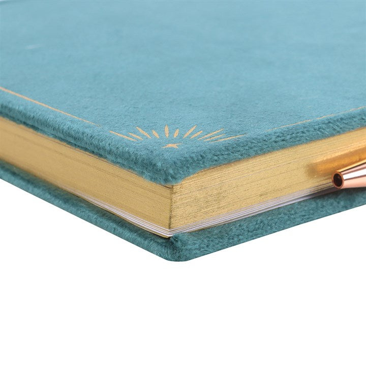 Eleanoras Book Of Abundance Journal With Green Adventurine Crystal Pen Notebooks & Journals