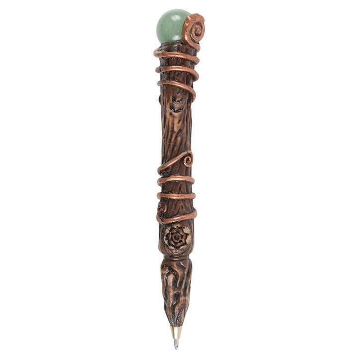 Eleanoras Abundance Green Aventurine Crystal Wand Pen 