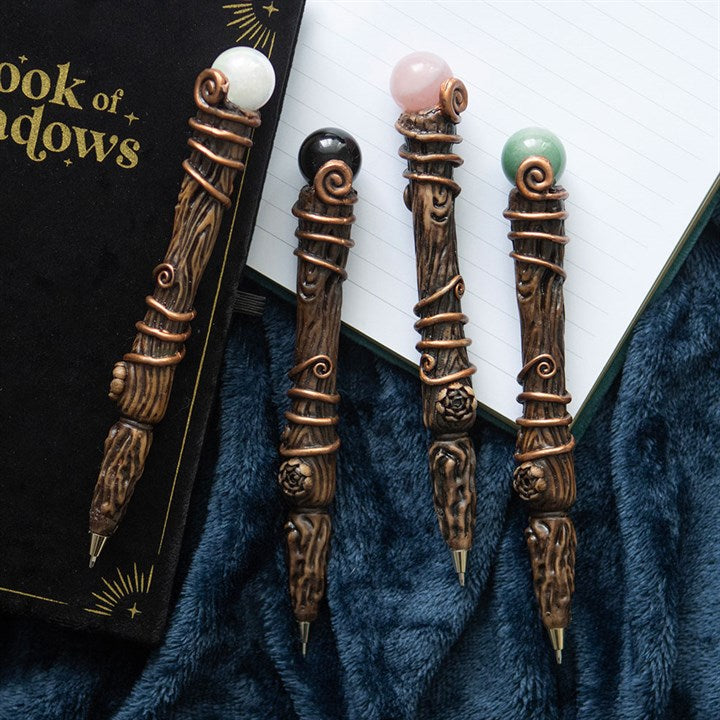 Eleanoras Abundance Green Aventurine Crystal Wand Pen 
