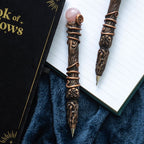 Eleanoras Romance Rose Quartz Crystal Wand Pen 