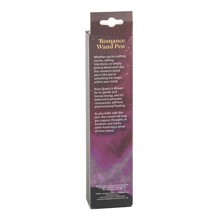 Eleanoras Romance Rose Quartz Crystal Wand Pen 