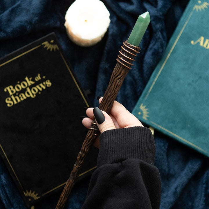 Eleanoras Thin Abundance Green Adventurine Crystal Wand 