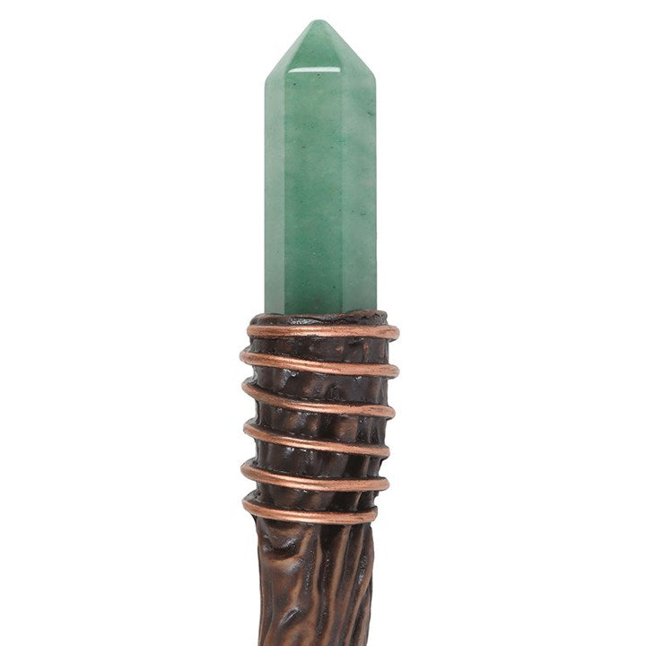 Eleanoras Thin Abundance Green Adventurine Crystal Wand 
