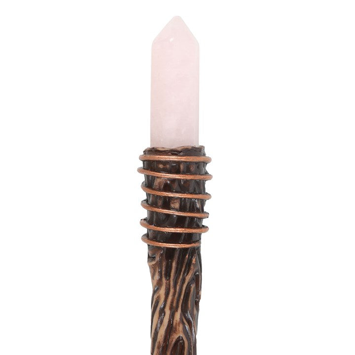 Eleanoras THIN ROMANCE ROSE QUARTZ CRYSTAL WAND 