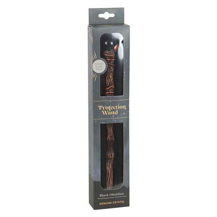 Eleanoras Protection Black Obsidian Crystal Wand Wands
