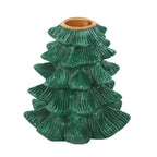 Green Fir Tree Candle Holder with Taper Candle