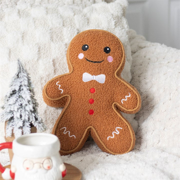 Eleanoras Gingerbread Man Boucle Cushion 