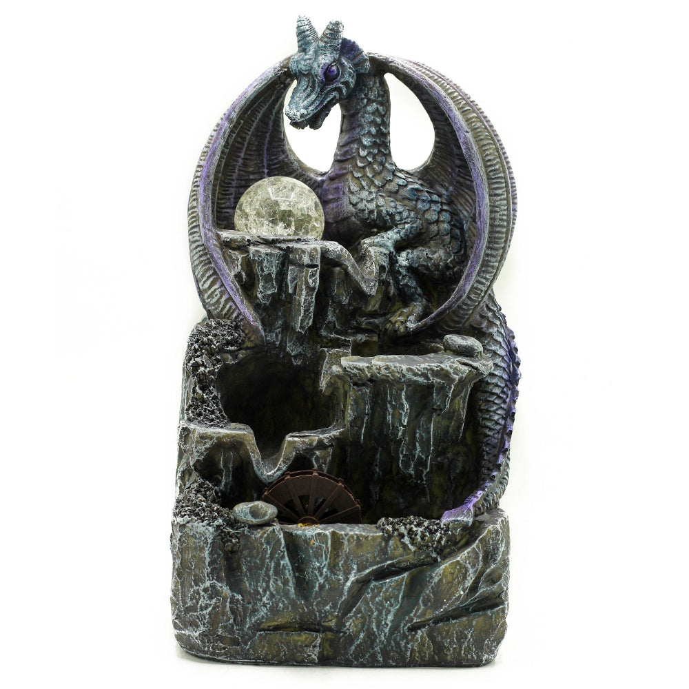 Dragon Crystal Ball & Water Wheel Tabletop Water Feature